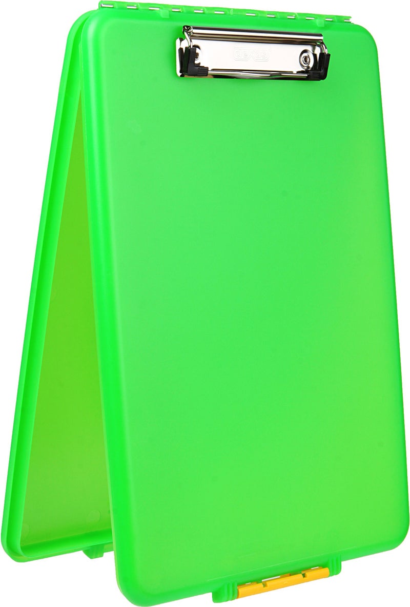 Dexas Slimcase Storage Clipboard, Lime Green 13.5" x 9.5" - Image 1